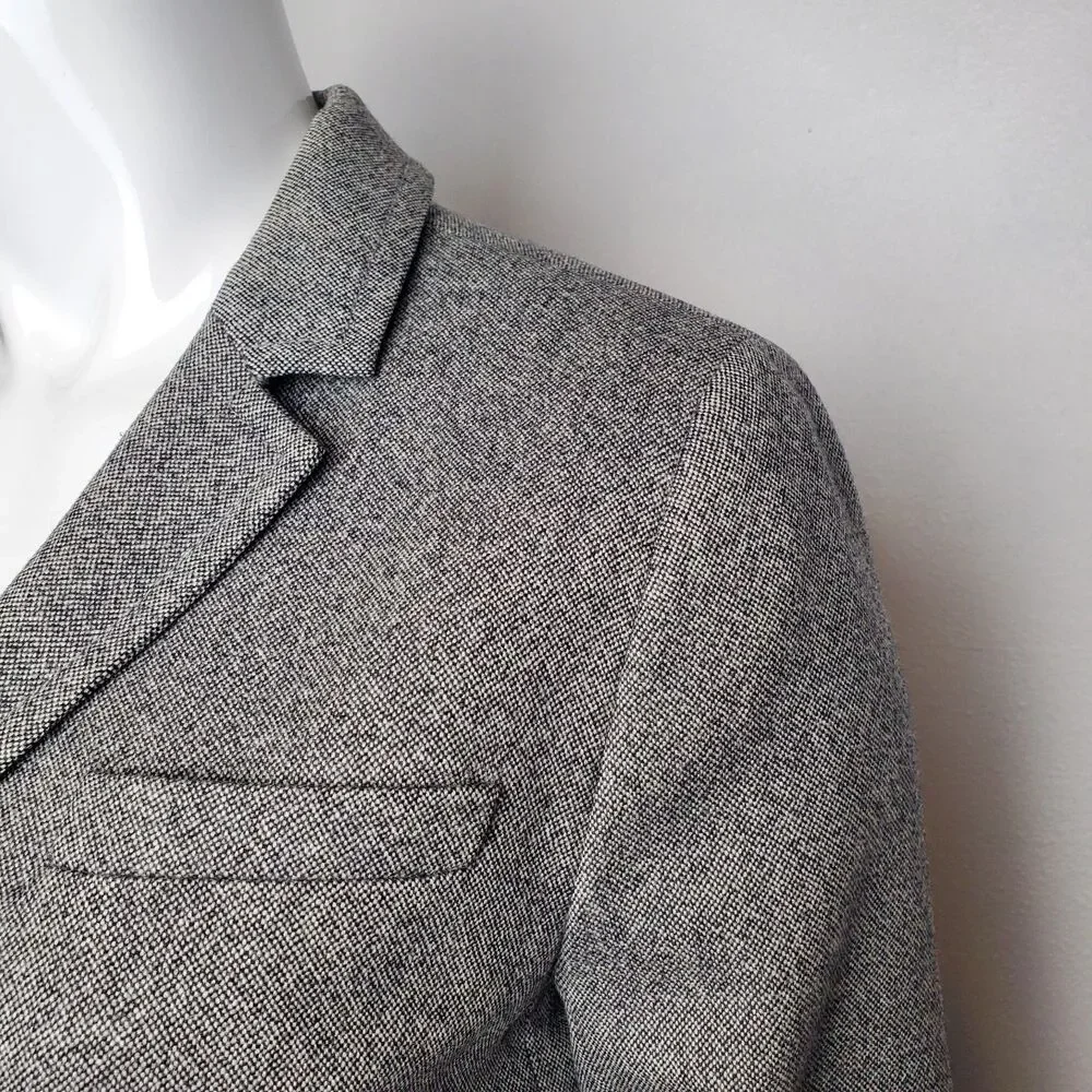 Vintage Y2K J. Crew Gray Wool Tweed Blazer